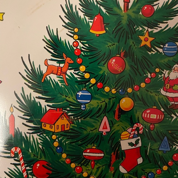 Vintage The Ullman Co. Holiday Christmas Tree Round Metal Serving Tray 13” - Picture 7 of 10